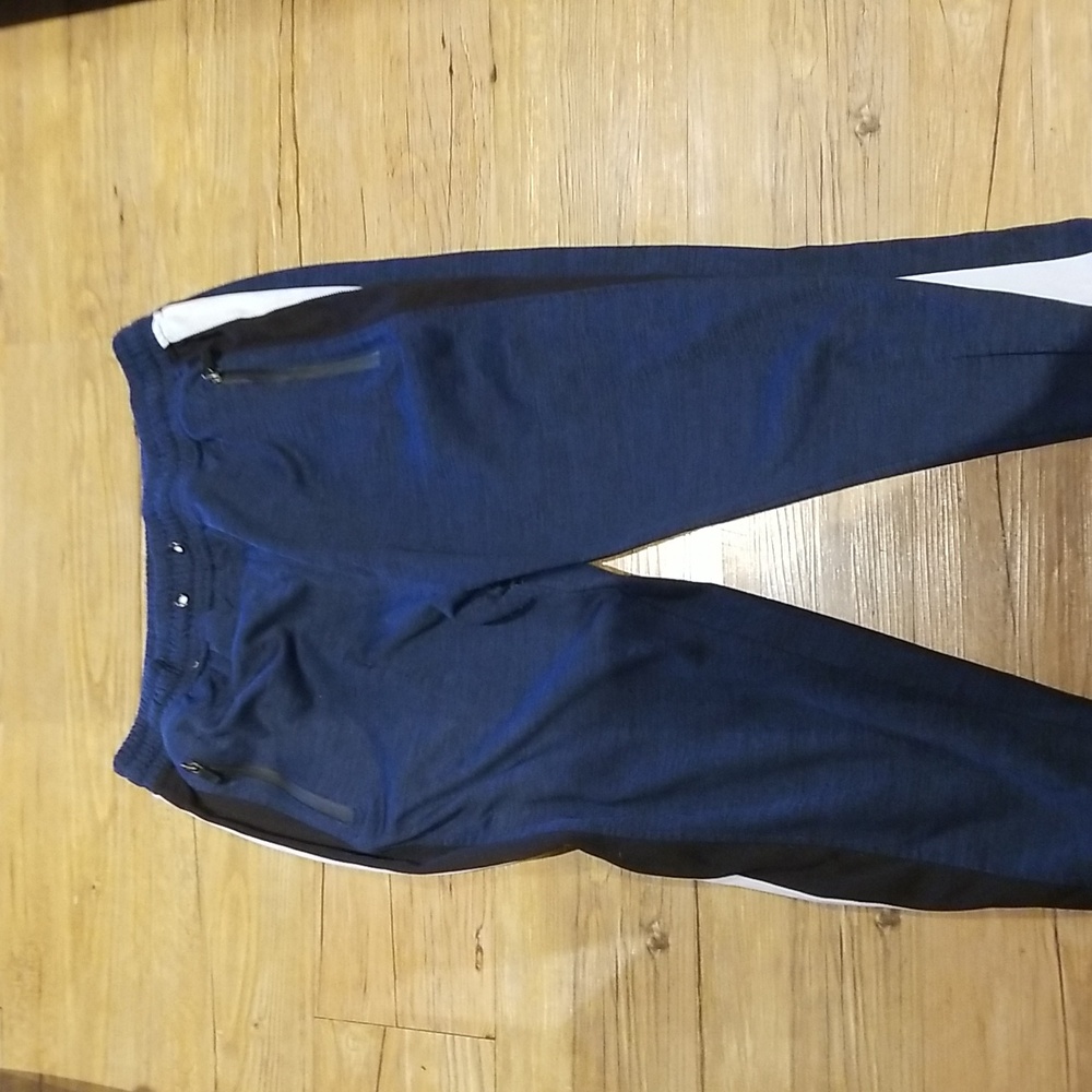 Burnside Navy w/white and black elastic waist zippered side pockets sz L